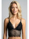 Women's Sports Bra Black with Light Padding