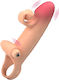 Manson Realistic Extensie Penis Vibrație Inel Testicular Stimulare Clitoridiană G-spot Material Sigur Fără Bpa Rezistent La Apă Eiaculare Întârziată Flexibil Reglabil Ușor De Curățat 20 X 4.2 Cm Nude