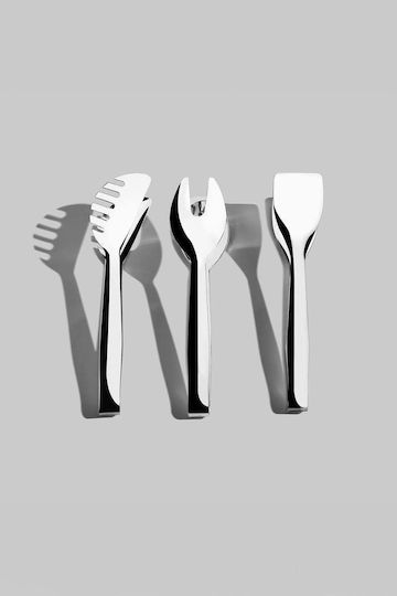 SteweHome Set of 3 Pieces Stainless Steel Cooking Utensils Grey