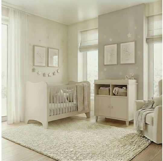 Asterias Bebe Paris Beige Crib With Mattress
