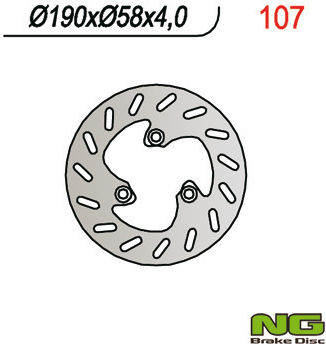 Scooter Brake Disc Front Rear 190x58x4 Mm High Quality Steel