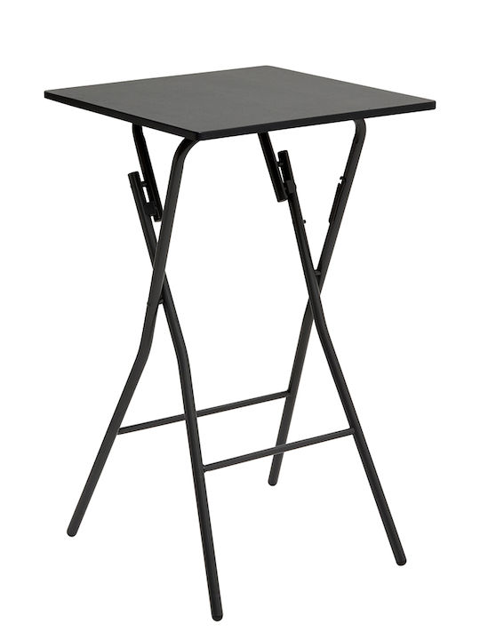 Τετράγωνο Τραπέζι Πτυσσόμενο Ξύλινο Black 60x60εκ.