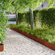 vidaXL Metal Garden Hedge in Brown Colour 1m x ...