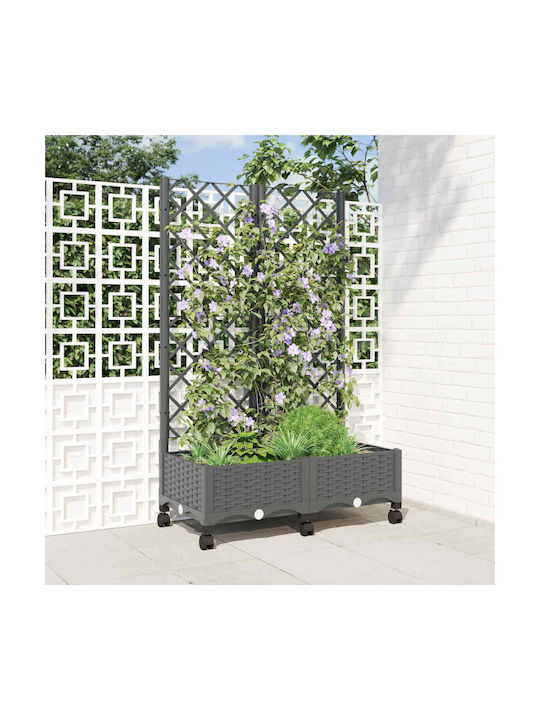 vidaXL Plastic Light Grey Planter Box