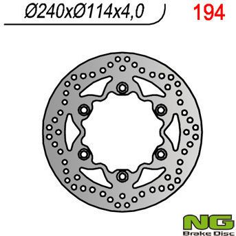 Ng Front Brake Disc Honda Rebel 125/250 Cbf Vt 08-12 240x114x4