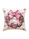 Ecarla Winter Christmas Pillowcase 45x45cm Wreath Pod120