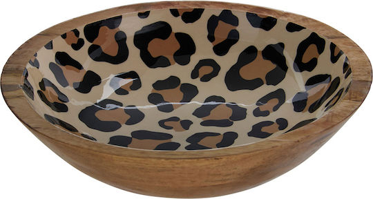 Wooden Brown Salad Bowl 30x30x6.5cm