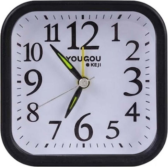 Avizar Analog Table Clock Bedroom Alarm Function Backlight Black