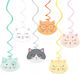 Decorative Twists Colorful Spirals Kittens Cats Birthday 85cm 6pcs