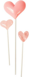Decorative Heart On A Stick Valentine's Day 3pcs