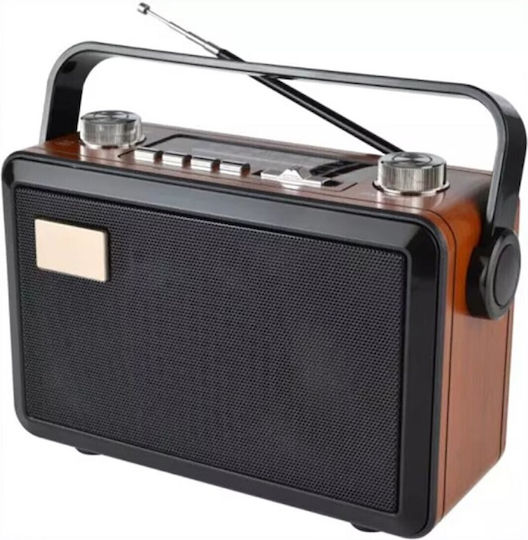 PX-83BT Ηχείο Bluetooth με Ραδιόφωνο Καφέ