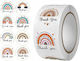 Ecarla Thank You Tape Stickers 25mm Rainbow Nnk10 500pcs