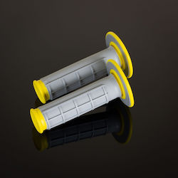 Renthal Mx Dual Compound Diamond Yellow Waffle Grips Two-component Color Gray Yellow