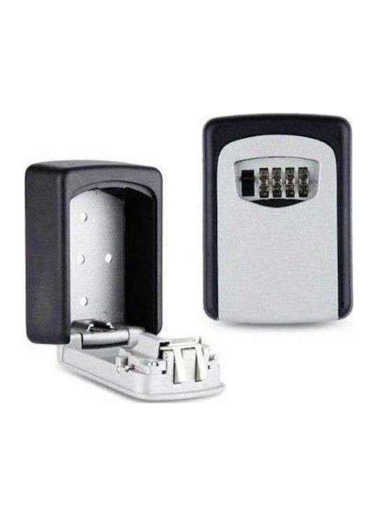 Wall-Mounted Combination Key Holder Metallic wi...