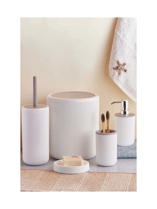 SteweHome Set Accesorii Baie Plastic Bej 5 Bucăți