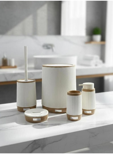 SteweHome Set Accesorii Baie Plastic Alb 5 Bucăți