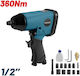 Bormann Air Impact Wrench 1/2 Inch with Maximum Torque 36.71kgm