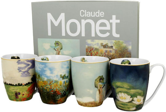 Claude Monet Tasse aus Porzellan Braune 350ml 4 Stück