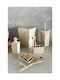 SteweHome Bathroom Accessory Set Plastic Beige