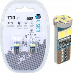 2x W5w LED T10 Vision Parkleuchten Birne 6000K 12V Canbus Weiß 2x W5w LED T10 Vision Parkleuchten Birne 6000K 12V Canbus Weiß