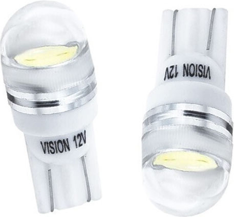 W5w Led T10 1hp Lentilă Albă 6500k Vision