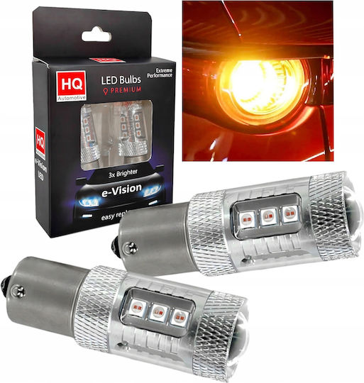 Led Bulbs P21w Ba15s Piercing Red Lenses Usa Set 2 Pieces