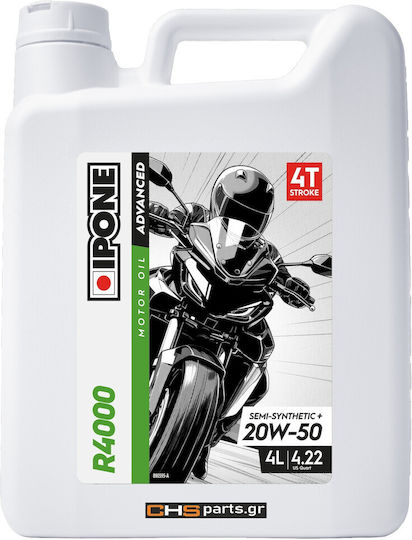 R4000 20w50 4l Semi-synthetic Ma2 Ester Motorcycle Engine Protection Oil