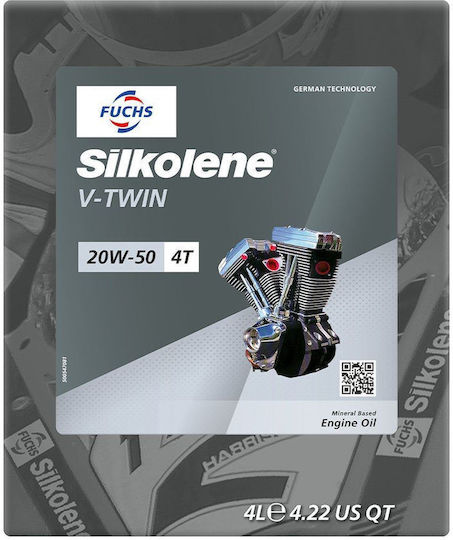 Silkolene Fuchs Mineral Engine Oil V-twin 20w-50 4l Cub