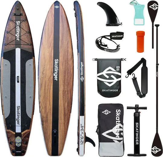 Skatinger Waverider Aufblasbare SUP Board mit Länge 3,8m Braune