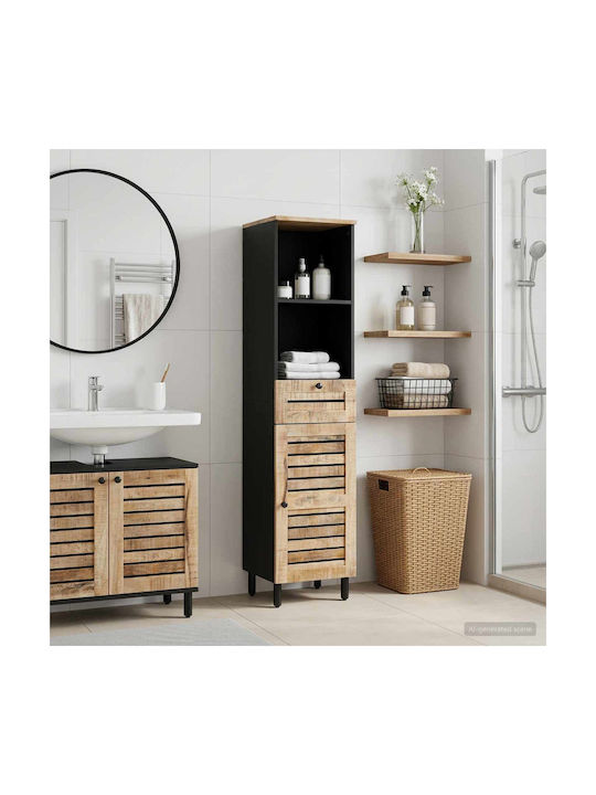 Bench Stool With Storage Space Wooden Brown
