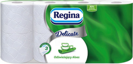Regina Delicate Aloe Vera Χαρτί Υγείας 8 Ρολά 3 Φύλλων