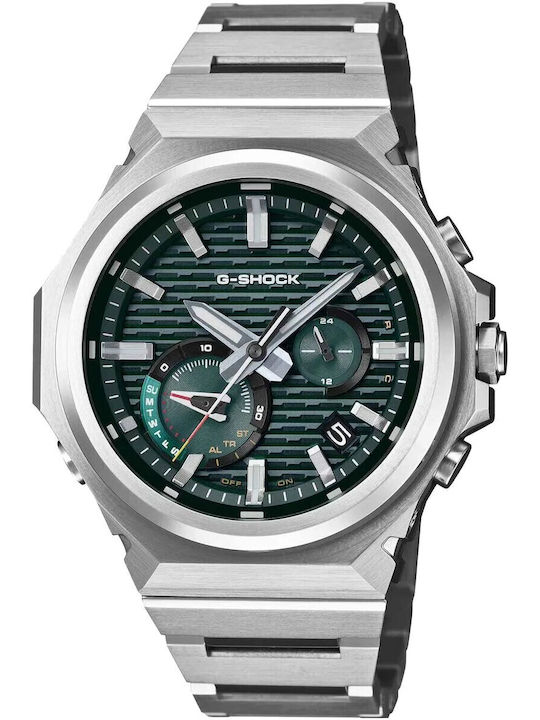 Casio Ανδρικό Ρολόι Χρονογράφος Solar με Ασημί ...