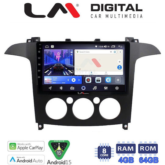 LM Digital Ηχοσύστημα Αυτοκινήτου για Ford S-Max 2006 > 2014 (Bluetooth/USB/WiFi/GPS/Apple-Carplay/Android-Auto)