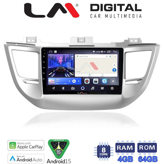 LM Digital Ηχοσύστημα Αυτοκινήτου για Hyundai Tucson 2015 > 2019 (Bluetooth/USB/WiFi/GPS/Apple-Carplay/Android-Auto)
