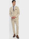 Men's Suit with Slim Fit Ecru