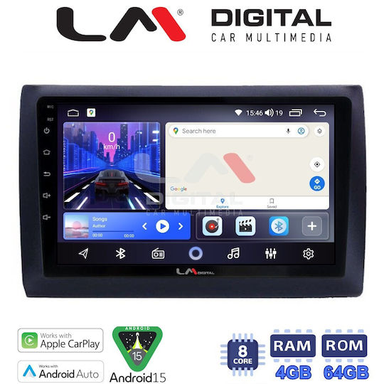 LM Digital Car Audio System for Fiat Stilo 2001 to 2007 Bluetooth USB Wi-Fi GPS Apple CarPlay Android Auto