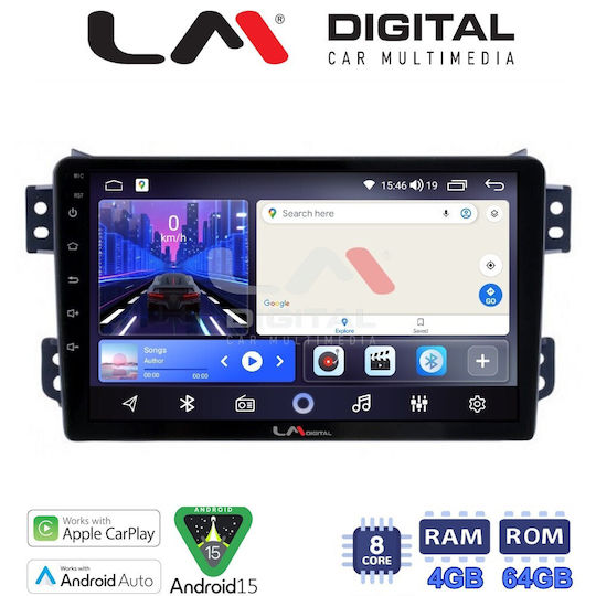 LM Digital Ηχοσύστημα Αυτοκινήτου για Opel Agila Suzuki Alto 2008 (Bluetooth/USB/WiFi/GPS/Apple-Carplay/Android-Auto)