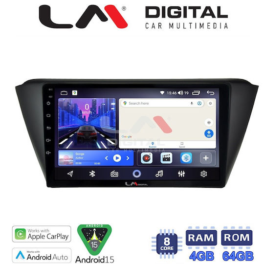 LM Digital Ηχοσύστημα Αυτοκινήτου για Skoda Fabia 2015 (Bluetooth/USB/WiFi/GPS/Apple-Carplay/Android-Auto)
