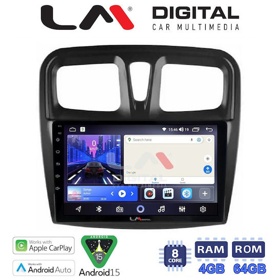 LM Digital Ηχοσύστημα Αυτοκινήτου για Dacia Sandero 2012 > 2020 (Bluetooth/USB/WiFi/GPS/Apple-Carplay/Android-Auto)