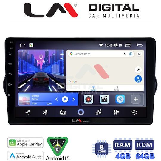 LM Digital Car Audio System for Fiat Tipo 2015 Bluetooth USB Built-in Wi-Fi GPS Apple CarPlay Android Auto