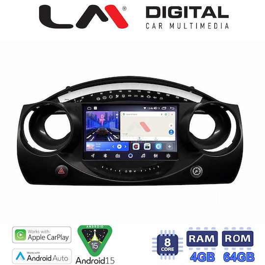 LM Digital Car Audio System for Mini Cooper 2001 > 2007 Bluetooth USB Wi-Fi GPS Apple CarPlay Android Auto