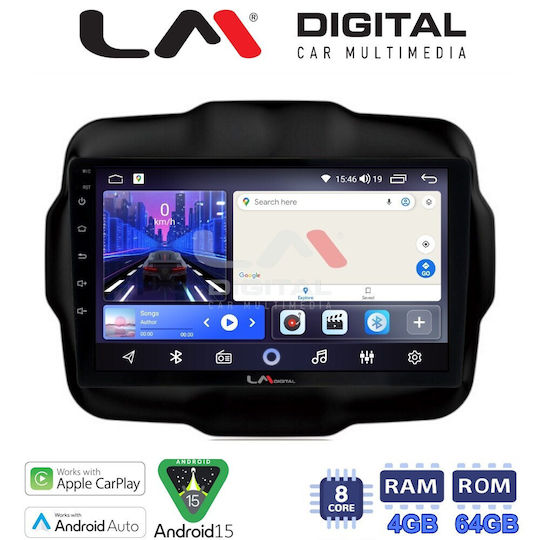 LM Digital Car Audio System for Jeep Renegade 2014 Bluetooth USB Wi-Fi GPS Apple CarPlay Android Auto