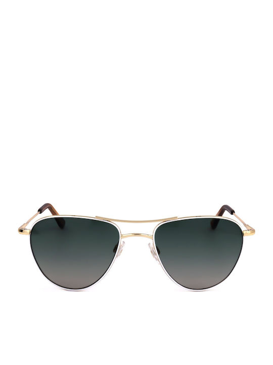 American Optical Unisex Sunglasses with Silver Frame and Green Lens