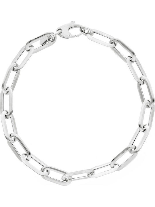 Mentzos Women's White Gold 14K Chain Bracelet