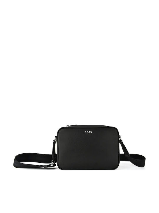 Leather Men's Shoulder / Crossbody Bag Black