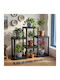 Ράφι Τοίχου Sakura Black 62x50x18εκ.