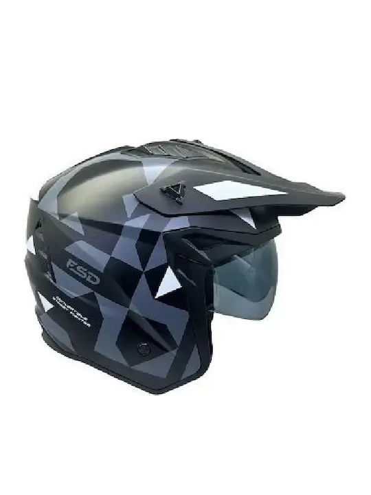 Faseed X1 Trail Rubik Black Grey White Κράνος Μ...