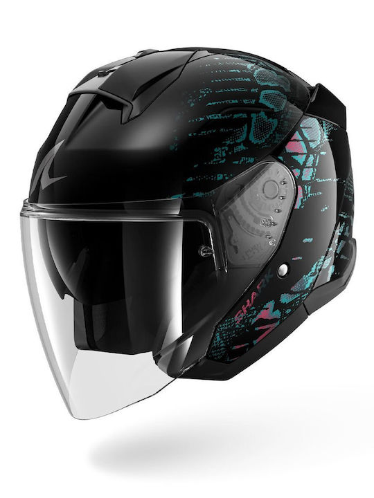 Shark SKWAL Reptaia Black/Violet/Glitter Κράνος...