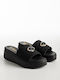 Летни Дамски Обувки На Платформа В Стил Чехли Черни K26-002-4028 NUBUCK-ЧЕРНО