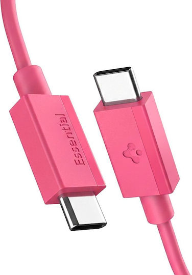 Spigen USB 2.0 Cable USB-C Male - USB-C 60W Pink 1m ACA10414